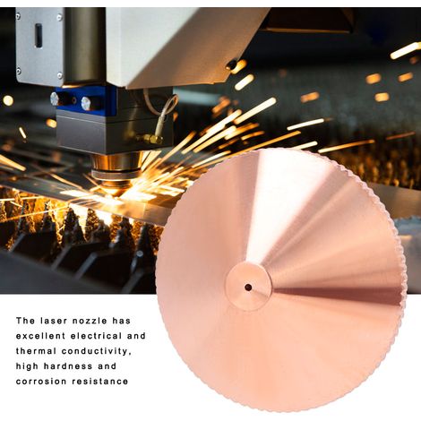 Buse de découpe laser monobloc en laiton pour machine de découpe laser CO2 et fibre, diamètre 0,8/1,0/1,2/1,4/1,5 mm, 0,8 mm, 1 pièce (1/5)