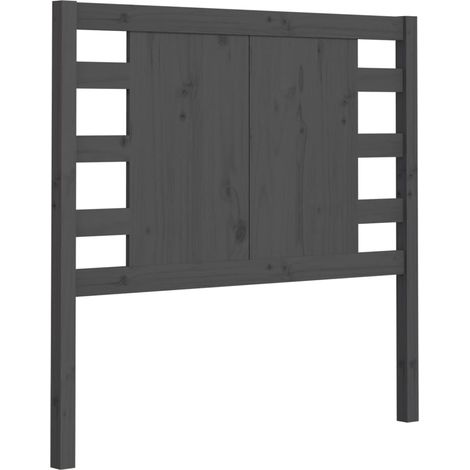 Testiera per dormire accessorio per camera da letto 96 x 4 x 100 cm legno di pino grigio TDL0203247