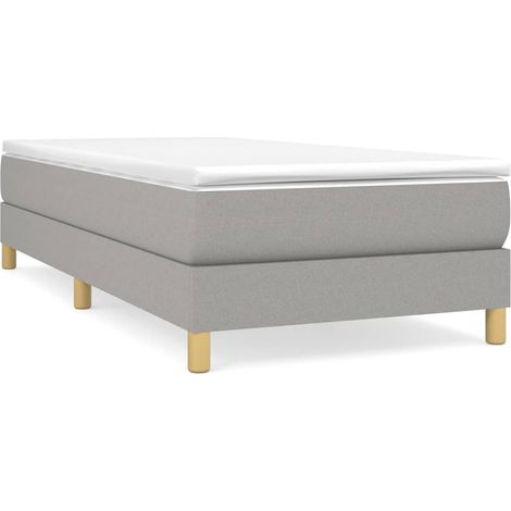 Maison Exclusive - Boxspringbettgestell Hellgrau 90x200 cm Stoff