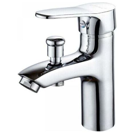 Mitigeur de baignoire monotrou à double usage chaud et froid – Alliage métallique avec limiteur de température – Installation simple (1/4)