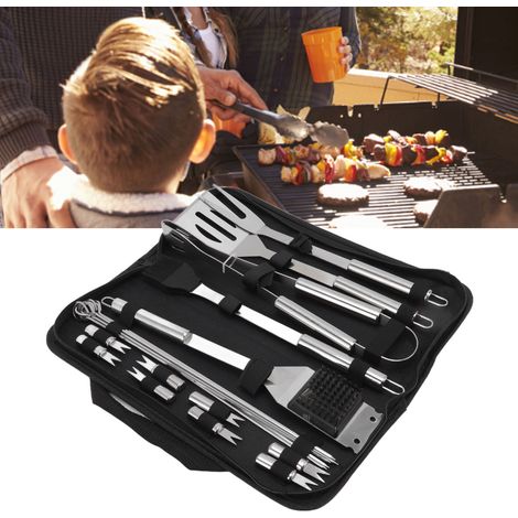 Ensemble de barbecue en acier inoxydable 20 pièces pour une utilisation en extérieur et à domicile (1/5)