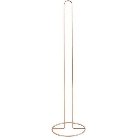 Porte-papier toilette sur pied MSV, acier effet cuivré, design moderne élégant 13,5x50cm, facile entretien (1/5)
