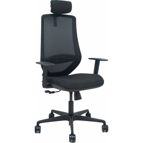 Silla Mardos sincro malla negra bali negro brazo regulable cabecero regulable