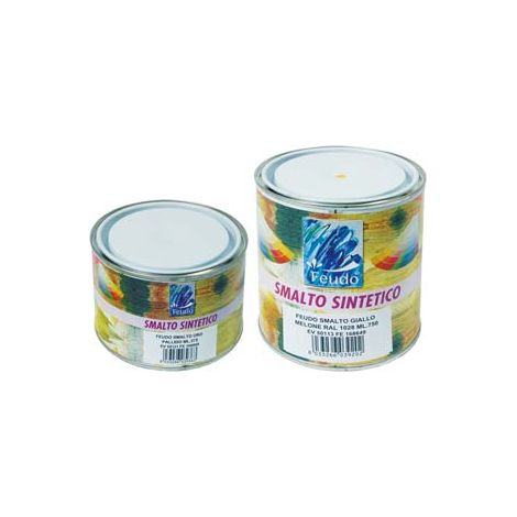 SMALTO SINTETICO LUCIDO (LACK 82)- - ml.750 bianco lucido RAL 9010 - 6 pezzi FEUDO