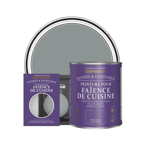 Peinture pour Faïence de Cuisine, Finition Satinée - Ardoise (1/3)