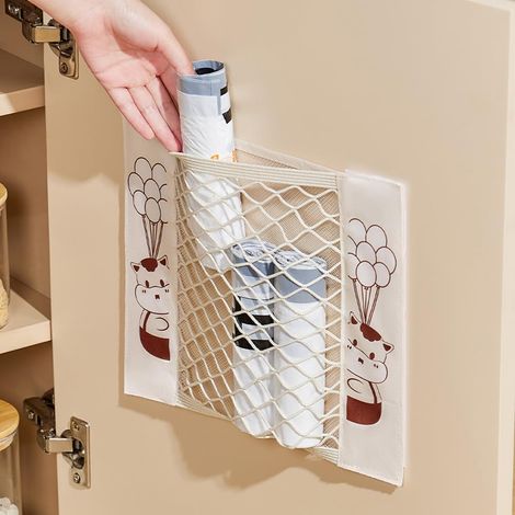 1 Filet de rangement en maille pour marchandises, convient pour la cuisine, la chambre à coucher, la voiture, les paniers de poche, les bacs et les conteneurs extensibles pour la maison Organizatio (1/5)