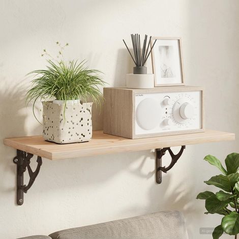 vidaXL Wall Shelf Brackets 2 pcs Antique Brown 14.5 x 14.5 x 3.5 cm (1/5)