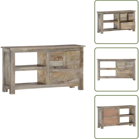 Armadio retrò - vidaXL Mobile Porta TV 100x30x55 cm in Legno Massello di Mango - Armadio con cassetti