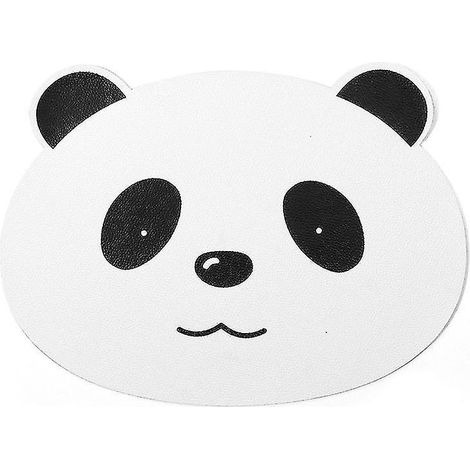 Set de table en cuir Ours mignon, napperon panda dessin animé, tapis de table imperméable, résistant à l'huile et à la chaleur, tapis isolant pour table à manger d'enfant --- (1/5)