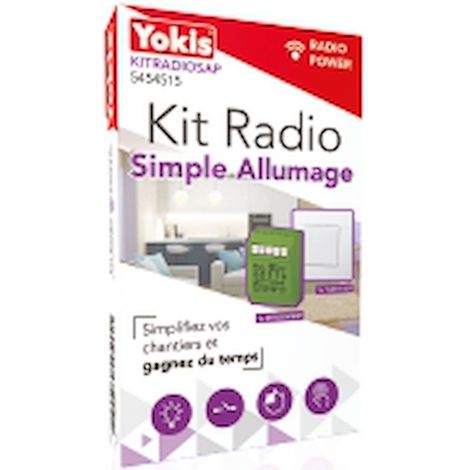 Yokis – Kit d'allumage radio Power 2000W – Portée 250m – Fréquence 2.4GHz – Télérupteur temporisé – Réf. KITRADIOSAP
