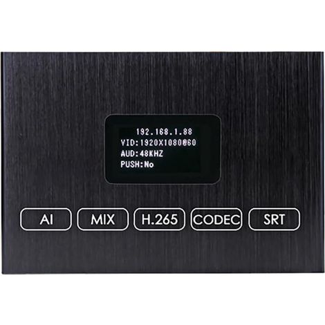 H.265 4K HDMI-Video-Encoder mit Display, HDMI-zu-RTMP-Encoder, Dual-USB 2.0 für Aufnahme, HDMI-Loopout, kompatibel mit ONV/HK, Live-Streaming für Youtube, Facebook, Wowza (1/4)