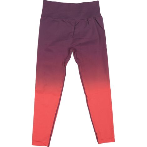 Femmes Leggings Taille Haute Effet Taille Fine Fessiers Galbés Dégradé Rouge Violet Taille L (1/5)