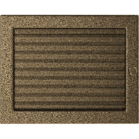 Lüftungsgitter 22x30 schwarz und gold Jalousie (1/4)