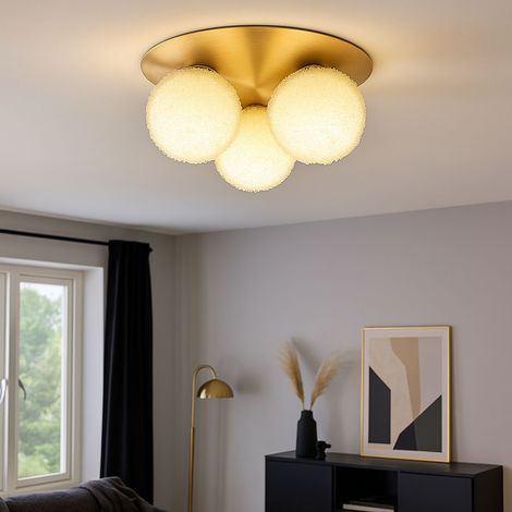Design plafonnier boule lumière verre lampe maille aluminium salon salle à manger éclairage Globo 5962-3