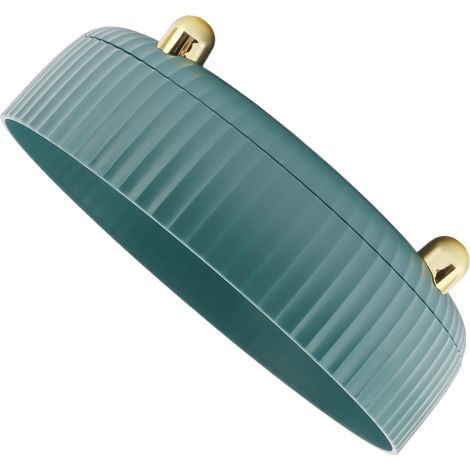 Étagère de rangement rotative à 360°, plateau tournant rond pour cosmétiques et épices, petit modèle vert, idéal pour placards de cuisine et garde-manger. (1/5)