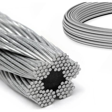DQ-PP Câble acier galvanisé 6x19 4mm 50m treuil (1/5)