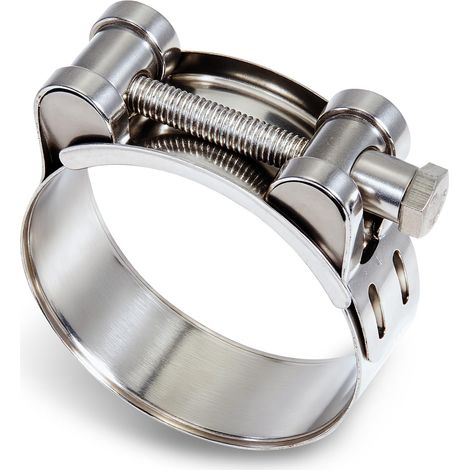 6 Pièces Collier Echappement 44-47mm Raccord Echappement Collier De Serrage Inox Métallique Libération Rapide Adaptation Universelle Manchon Echappement Pour Voitures Moto Navire Industrie (1/5)