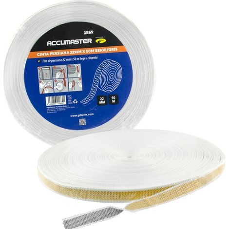 Cinta de persiana AccuMaster 50 metros beige y gris (1/5)