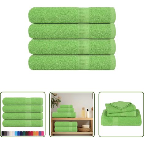 vidaXL Frottiertuch - Handtücher FROGN 4 Stk. Apfelgrün 100x200 cm 360 g/m² (1/5)