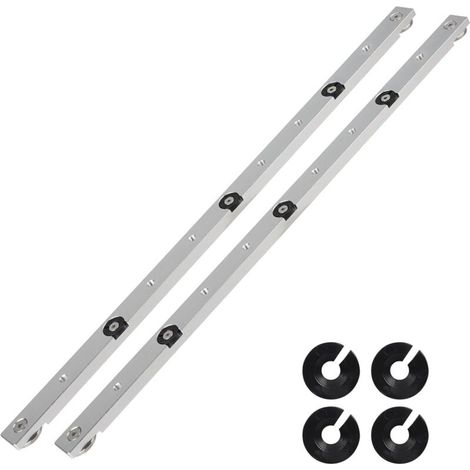 2 x Barre Coulissante pour Glissière à Rainure en T, 9,5 x 19 x 450 mm, Coulisseau en Aluminium de Guide à Coupe d’Onglet pour Scie à Table, Perceuse de Table, Scie à Ruban, Menuiserie (1/5)