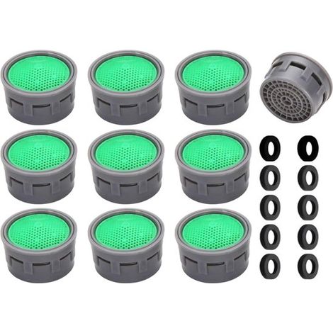 Ein Set aus 10 Strahlreglern für Wasserhähne inklusive Dichtungsringen Ersatzteilen für Küchen und Badezimmerarmaturen Filtereinsätzen und für (1/5)