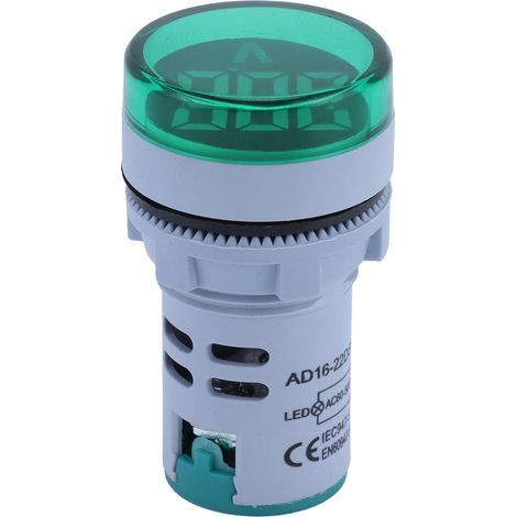 Digitaler Spannungsanzeiger AD16-22FSV, runde Form, 60–500 V AC, Grün (1/5)