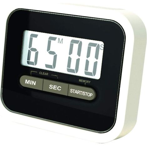 Digitale Küchentimer zum Kochen, mit großer visueller Countdown-Anzeige, geräuschlosem Timer mit akustischem Alarm für Kinder und Erwachsene, zum Backen, für Sport und Arbeit – Crezuo