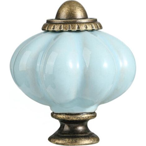 Pcs Boutons Vintage de Citrouille, Poignee de Meuble Antique, avec Vis pour Cuisine Placard, Commode, Armoire (bleu) (1/5)