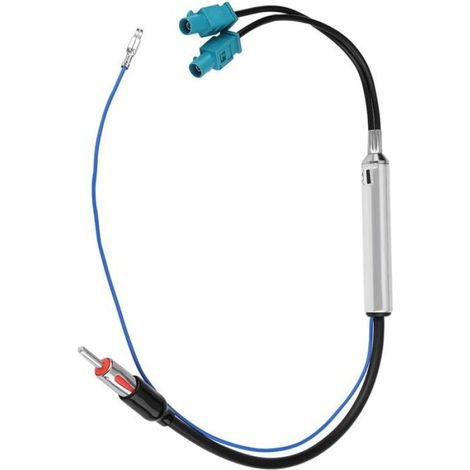 Adaptateur Antenne - Double Fakra Vers Mâle DIN - Pour Systèmes Antenne Diversité - 46 cm - Alimentation 12 V - 1 Pièce (1/5)