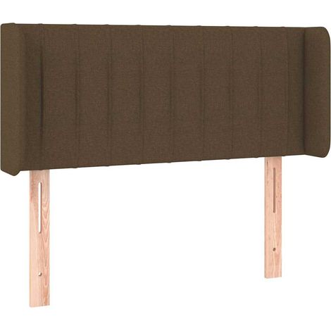 Maison Exclusive - Cabecero de tela marrón oscuro 83x16x78/88 cm (1/5)
