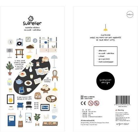 Adesivi decorativi per la giornata del caffè