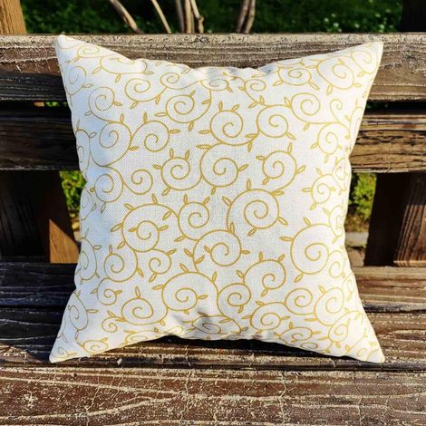 Housse coussin géométrique imitation coton lin couleur unie 45x45 cm lot de 1, idéale coussin canapé accoudoir (1/4)