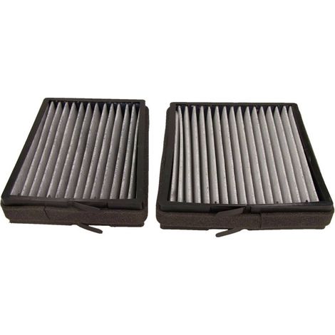 Filtre d'habitacle Maxgear pour Mercedes W203 (2000-2010), climatisation bizone, thermotronique au charbon actif Lot de 2 pièces