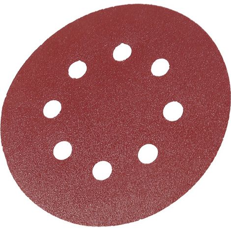 tampons de polissage de 125 mm, disques de ponçage rouges, papier de verre à 8 trous (grain 150) (1/5)