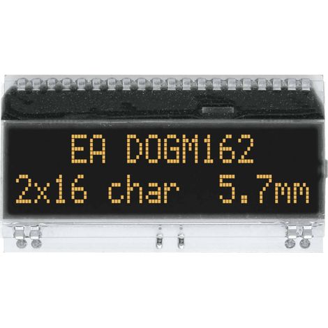 DISPLAY VISIONS Afficheur 7 segments 5.57 mm 3.3 V, 5 V Nombre de chiffres: 2 EADOGM162S-A. A097342
