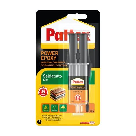 PATTEX POWER EPOXY SALDATUTTO MIX SIRINGA - GR 28- 3 pezzi