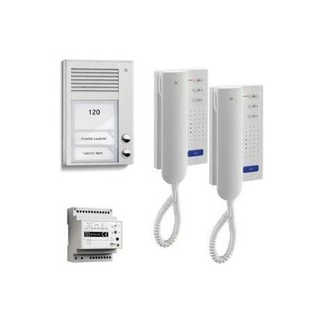 TCS audio:pack AP für 2 Wohneinheiten, mit Außenstation PAK 2 Klingeltasten AP + 2x Türtelefon ISH3130 + Steuergerät (1/5)