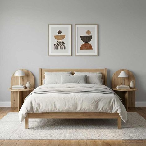 vidaXL Bedside Table 2 pcs Artisan Oak 48 x 49 x 65 cm Engineered Wood (1/5)