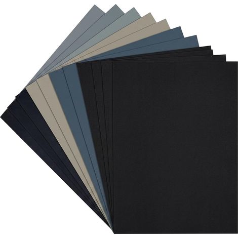 Juego de 14 lijas, granos 1000/1500/2000/3000/4000/5000/10000, para uso en seco y húmedo, 9,3 x 23 cm, para metal, plástico, madera, pulido de automóviles y proyectos de bricolaje. (1/5)