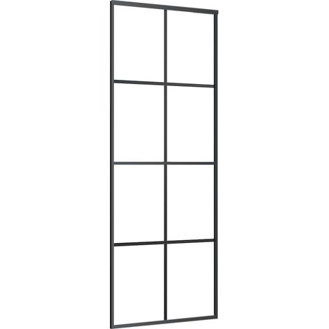 Maison Exclusive - Schiebetür Aluminium und ESG Glas 76x205 cm Sc