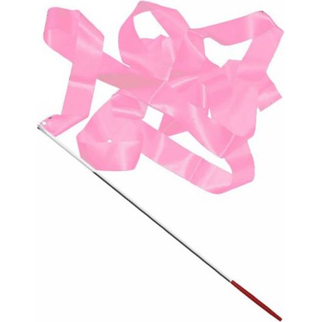 4m/13.12ft Rubans de Gymnastique Rose – Bâtons de Danse avec Rubans pour Enfants, Accessoires de Gala et Éveil Musical (1/5)