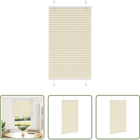 vidaXL Sichtschutz - Plissee Creme 70x100 cm Stoffbreite 69,4 cm Polyester (1/5)