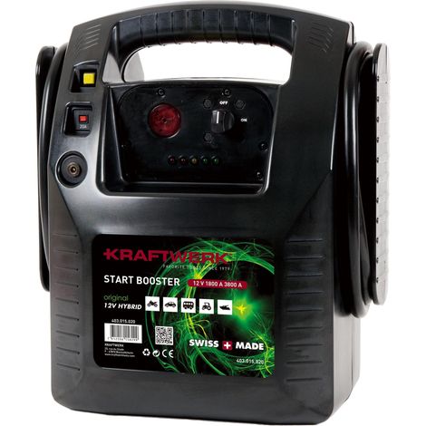 Kraftwerk - Starthilfe-Booster (12 V, 1800 A, 3800 A, 20 AH, 403.015.020)