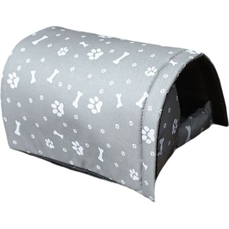 Niche extérieure imperméable et chaude pour chats, lavable et résistante aux intempéries, idéale pour les animaux errants. Gris. (1/5)