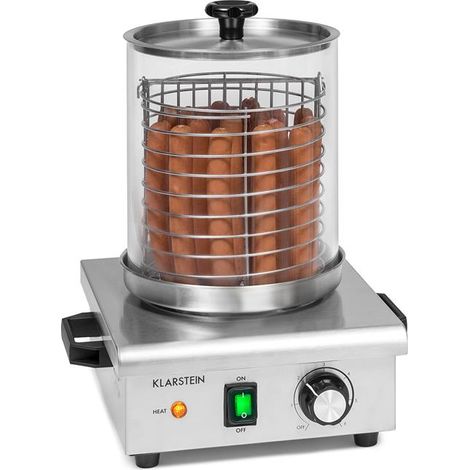 Klarstein Máquina de perritos calientes Wurstfabrik 450, 450W, 5 litros, 30-100°C, vidrio, acero Inoxidable
