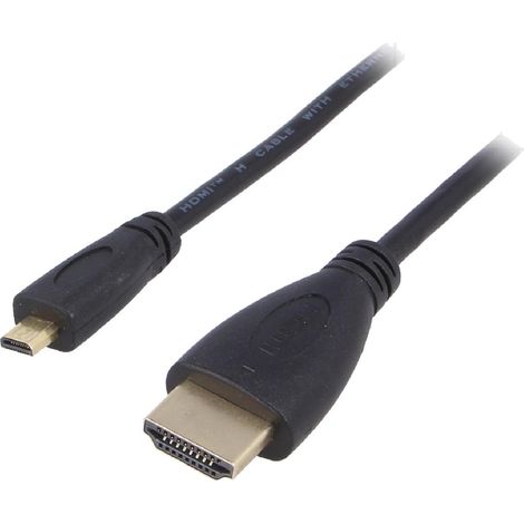 Cable HDMI 1.4 male micro HDMI male 1.5m noir