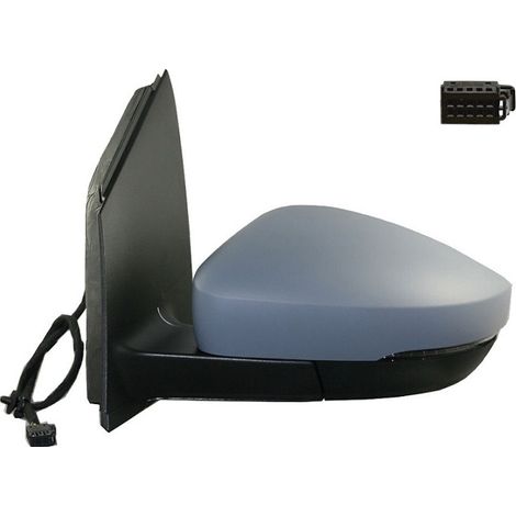 Rétroviseur électrique gauche à peindre chauffant fiche rectangle Volkswagen Polo 5 2010-2017