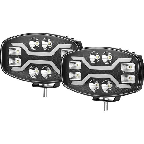 Luz de trabajo LED, impermeable, de alto brillo, 2 unidades (1/2)