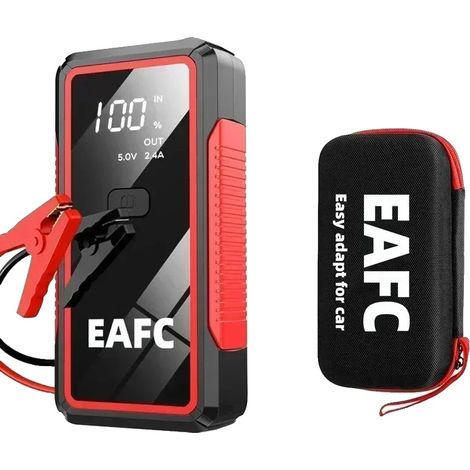 Démarreur de voiture, 600A de puissance de démarrage, batterie externe portable, 2000A avec boîte (1/2)