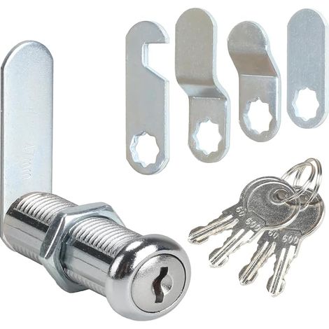 40mm Mailbox Lock for Mailbox with 4 Keys and 5 Tabs Lever Lock for Furniture Cabinet Door Drawer (1/5)